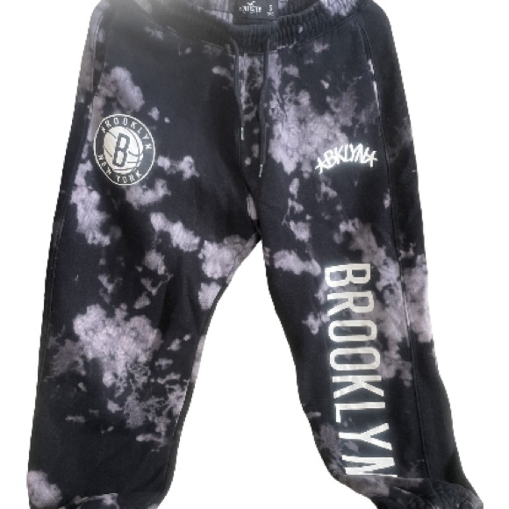 Hollister Black and White Graphic Joggers